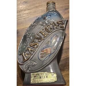 Jim Beam Decanter Las Vegas Nevada Hoover Dam Lake Mead 1969 Whiskey Bottle
